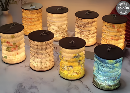 Katlanabilir Özel Desenli Masa Lambası