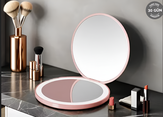 LED'li ve Büyüteçli Kozmetik Makyaj Aynası